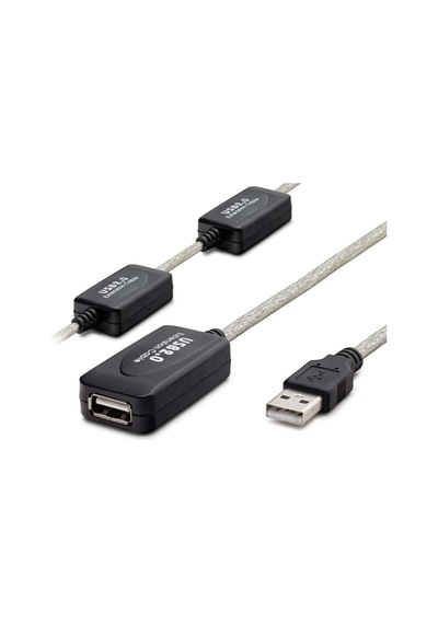 Usb Uzatma Kablosu 15 M - Silver Siyah Hdx7537