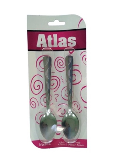 6 Parça Metal Tatlı Kaşık 5047 Çok Renkli
