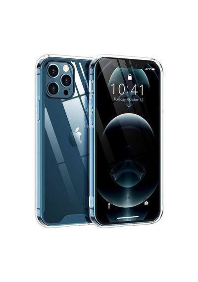 Logis Apple Uyumlu iPhone 12 Pro Max 6.7" Şeffaf Kılıf Silikon Koruma