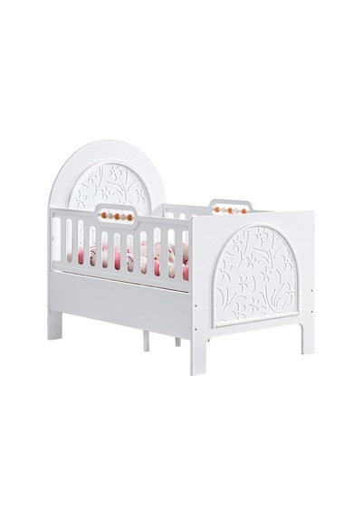 Mdf Beşik, Garden Büyüyen Beşik 90x130 - Garden Karyola 90x190 Beyaz