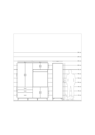 Kronos Gardrop 7 Raflı 3 Çekmeceli Tek Askılı 176x59x221 Antrasit-antrasit/aytaşı Antrasit/aytaşı Kronos Gardrop 7 Raflı 3 Çekmeceli Tek Askılı 176x59x221 Antrasit-antrasit/aytaşı Antrasit/aytaşı