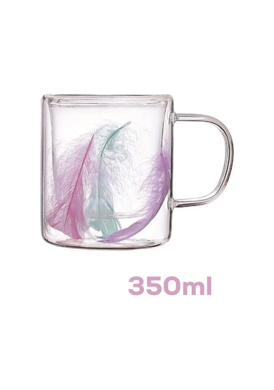 Perotti 16792 Double Feather Çift Cidarlı Kupa 2 Adet 300 Ml Şeffaf