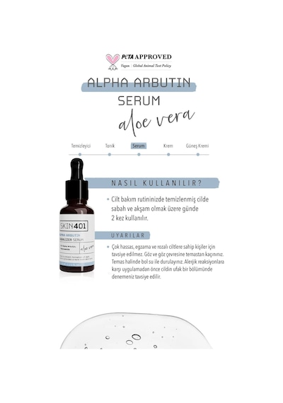 Skin401 Arbutin %2 Cilt Tonu Eşitleyici Leke Karşıtı Serum 30ml