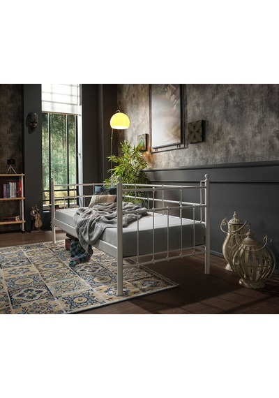 Bedliga Lalas Daybed Ferforje Metal Tek Kişilik Karyola 90X200 (489966383)