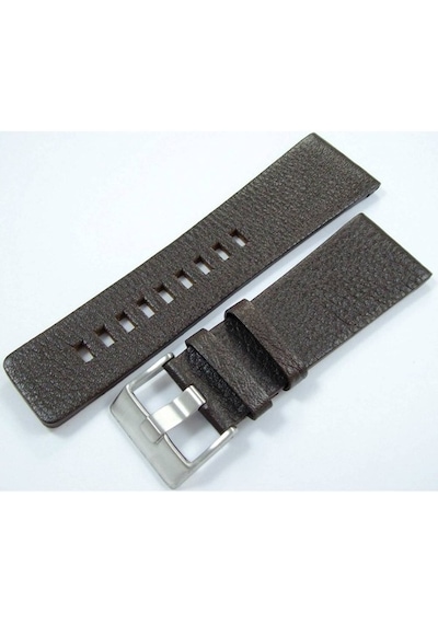 Azzuro 29Mm Çift Pimli 2 Kahverengi Deri Saat Kayışı Kordonu Dz