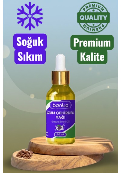 Üzüm Çekirdeği Yağı 2x20 Ml Saf Soğuk Sıkım Cilt & Saç Bakımı 40 ML