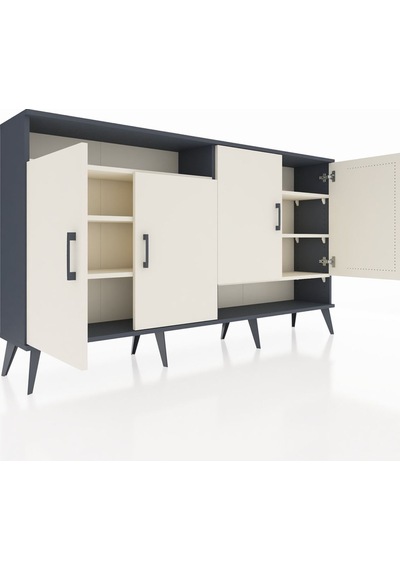 Arges Konsol 6 Raflı 4 Kapaklı 176x30x99 Antrasit-aytaşı Aytası/aytası - Antrasıt Arges Konsol 6 Raflı 4 Kapaklı 176x30x99 Antrasit-aytaşı Aytası/aytası - Antrasıt