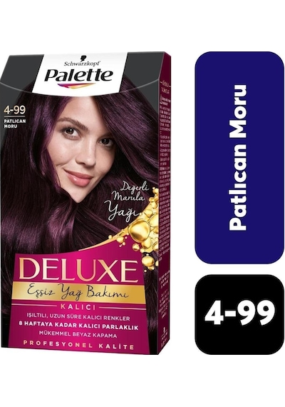 Palette Deluxe 4 - 99 Patlıcan Moru X 2 Adet Saç Boyası