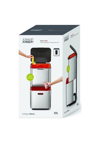 Joseph Joseph Totem Çöp Kovası 40 Litre Paslanmaz Çelik