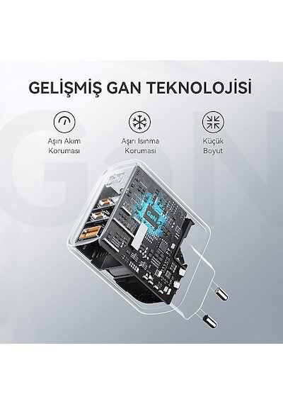 Voltme V2024v1 Revo 67w Cca Gan Şarj Cihazı Beyaz