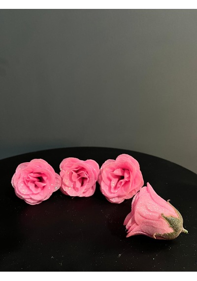 Gül Formlu Dekoratif Sabun - Pudra Pembe