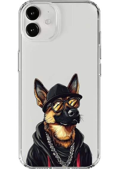 Apple Uyumlu iPhone 12 Mini Şeffaf Kılıf Cool Köpek Tasarımlı