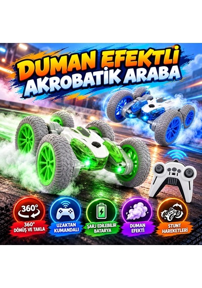 Ers Dh-666-78 Şarjlı Duman Atan Stunt Araba 18