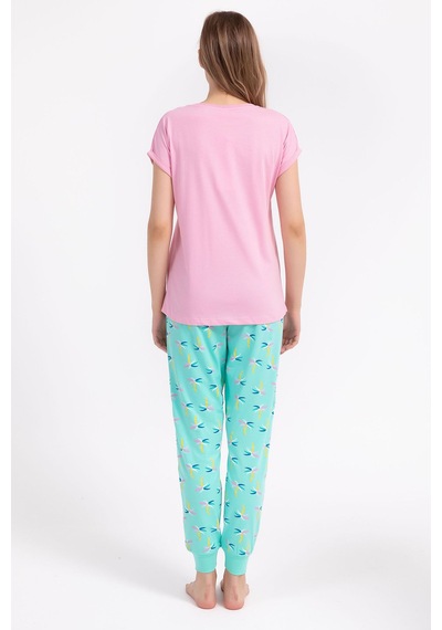 Rolypoly Positive Stay Pembe Kadın Pijama Takımı