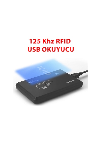 EM4100 125Khz Usb Rfid Okuyucu 125 KHz RFID Manyetik Kart Anahtarlık Etiket Okuyucu Personel Takip