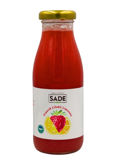 Sade Organik Çilekli Limonata 250 Ml