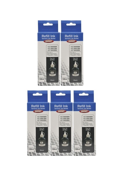 Ekoset Brother Dcp T300 T310 Uyumlu Siyah Mürekkep 100 ML 5 Adet