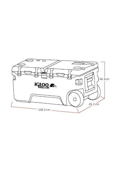 Igloo Coremax 120 Tekerlekli Buzluk 120 Litre Çok Renkli