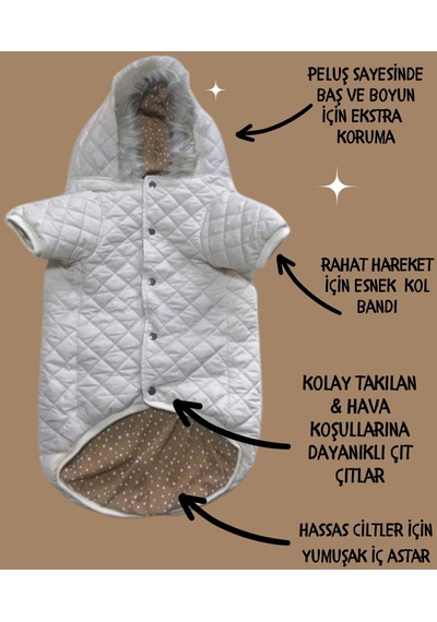 Kemique Cream Comfly Köpek Montu Orta Büyük Irklar İçin