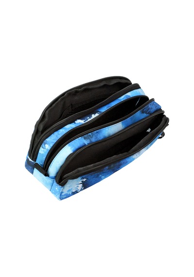 Jacbag Trıple Pouch-üç Bölmeli Kalem Kutusu Triple Pouch-mavi Bulut renkli