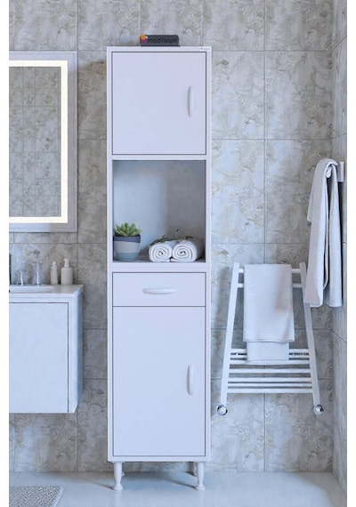 Eliusta Vero 5 Bölmeli 45 Cm Genişlikte Dolap Çok Amaçlı Kullanım Banyo Dolapı 45x173x32,5 Cm Dolap Beyaz Eliusta Vero 5 Bölmeli 45 Cm Genişlikte Dolap Çok Amaçlı Kullanım Banyo Dolapı 45x173x32,5 Cm Dolap Beyaz