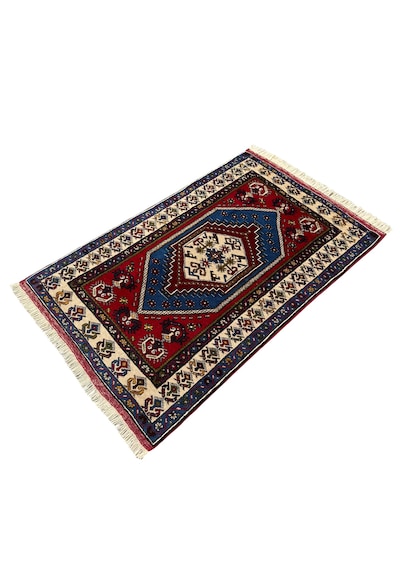 El Dokuma Sıfır Yahyalı Halısı 94x150 Lacivert %100 Yün Halı