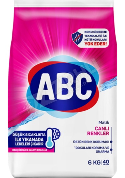 3 Adet Abc Matik Canlı Renkler 6 Kg