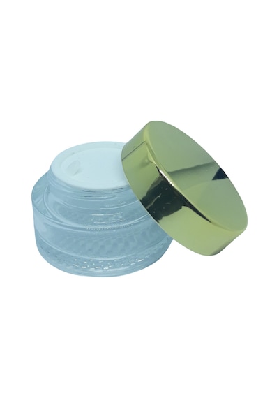 Boş Krem Kavanozu 30 ML 10 Adet Boş Şeffaf Sarı Kapaklı Kutu