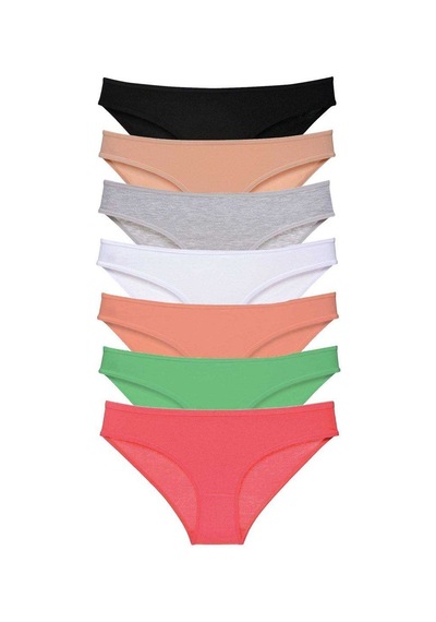 7 Adet Süper Eko Set Likralı Kadın Slip Külot Set 7 Standart