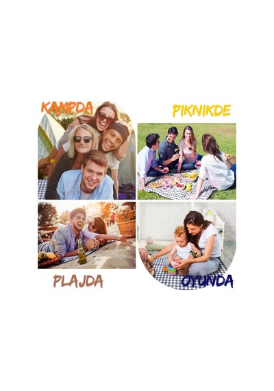 Tr Piknik-plaj Matı Ananaslı Model- Yeşil Çok Renkli