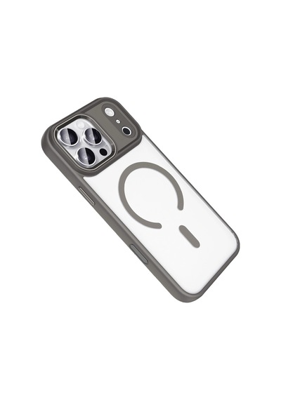 Joko Apple Uyumlu iPhone 17 Pro Max Terea Magsafe Kapak - Gri - Gri