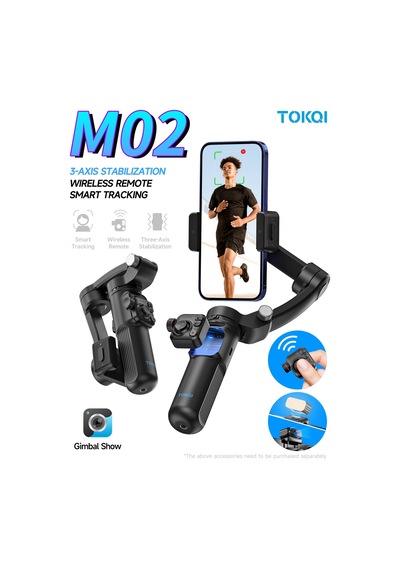 Çeşithane M02 Profesyonel Aı Akıllı Takip Gimbal Stabilizatör - 3 Eksenli Sarsıntı Önleyici, Ayrılab Çok Renkli