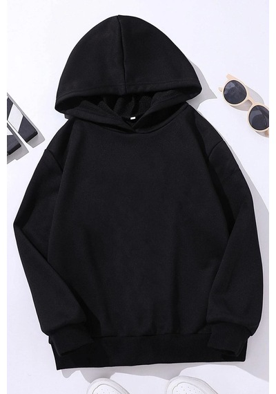 Uyguntarz Çocuk Panda Sırt Baskılı Sweatshirt Siyah