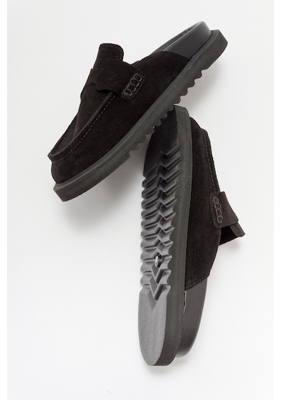 Luvishoes Laven Siyah Süet Hakiki Deri Kadın Terlik Siyah