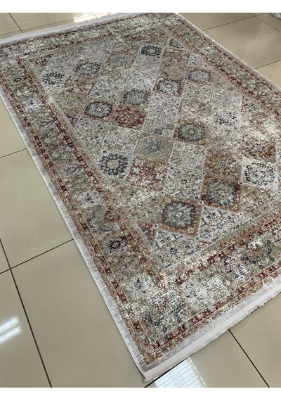 Padişah Halı Evidence 37874 110 Serisi Viskon Akrilik Salon Oturma Yatak Odası Halısı Gri - Kahve