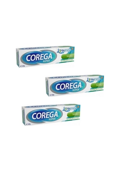 Super Naneli Diş Protezi Yapıştırıcı Krem 40gr 3 Adet