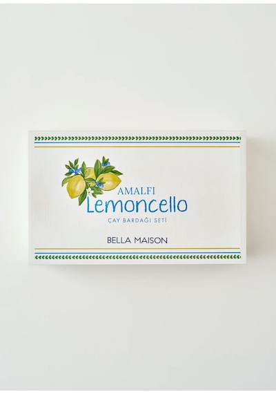 Bella Maison Lemoncello Porselen 6'lı Çay Bardağı Seti 170 Cc Kahverengi