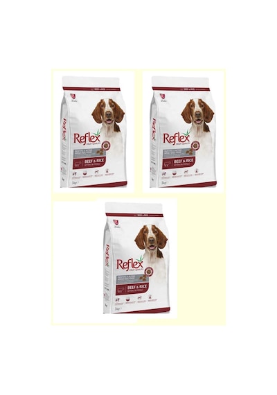 Reflex Beef Biftekli Yetişkin Köpek Mamasi 3 x 3 KG
