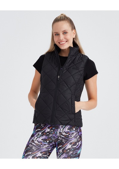 Skechers W Outerwear Padded Vest Kadın Siyah Yelek S232433-001 Siyah