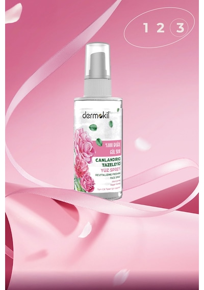 Dermokil Doğal Gül Suyu Canlandırıcı Tazeleyici Yüz Spreyi 100 ML