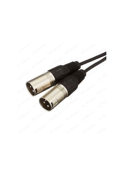 2 XLR Erkek to 2 RCA Erkek Mikser Mikrofon Ses Kablosu - 3 Metre