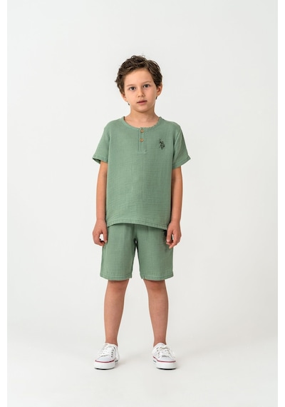 U.s. Polo Assn. Erkek Çocuk Yeşil Bermuda Takım 5274-49841 Yeşil