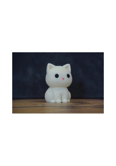 Tatlı Örgü Desenli Kedi Figürü