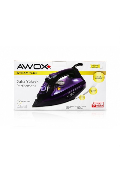 Koyu Mavi - Beyaz Buharlı Ütü Seramik Taban - 360 Hareketli Kablo - Buhar Ayarlama 2100w Steamplus-