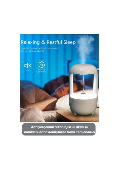 Hava Nemlendirici Aromatik Oda Kokusu Difüzörü Buhar Ultrasonik Led Işıklı 500ml Disco Topu - 59604975