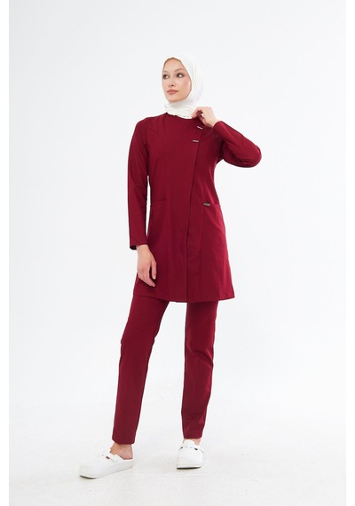 Elegance Kadın Tesettür Takım - Bordo Bordo