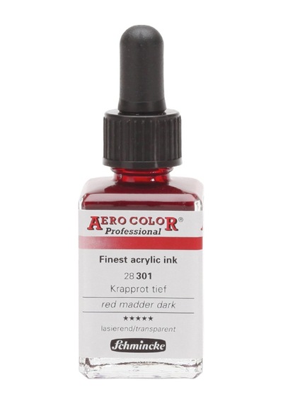 Schmincke Aero Color Airbrush Mürekkep 28 Ml. 301 Red Madder Dark