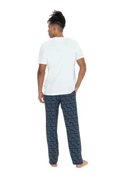 U.s. Polo Assn. Erkek 3'lü %100 Pamuk Pijama Takımı Ekru
