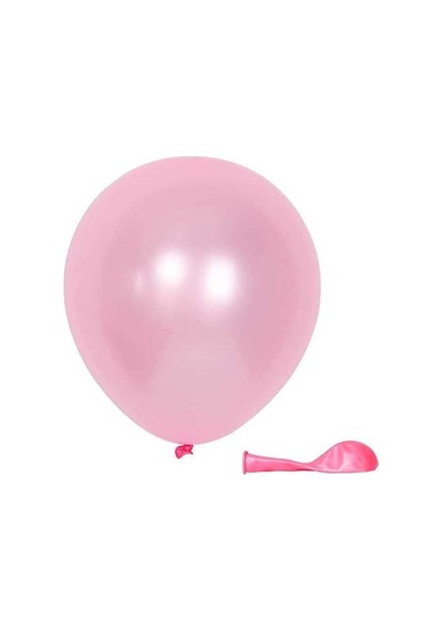 Pembe Metalik Balon 20 Adet 418