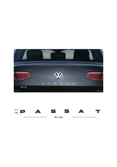 Volkswagen Passat Bagaj Arması Siyah Passat Yazısı Arması Cartexyacı156-s